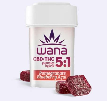 Wana - Gummies - Pomegranate Blueberry Acai (5:1) (CBD:THC)