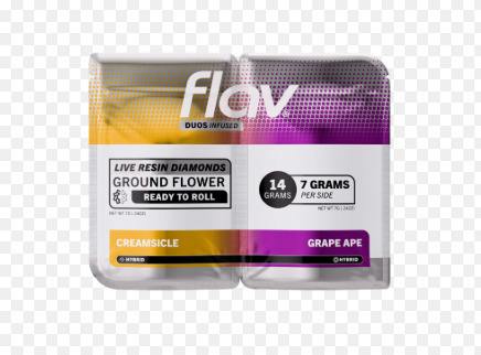 FLAV DUOS | CREAMSICLE (H) X GRAPE APE (H) | LIVE RESIN INFUSED GROUND FLOWER | 14G