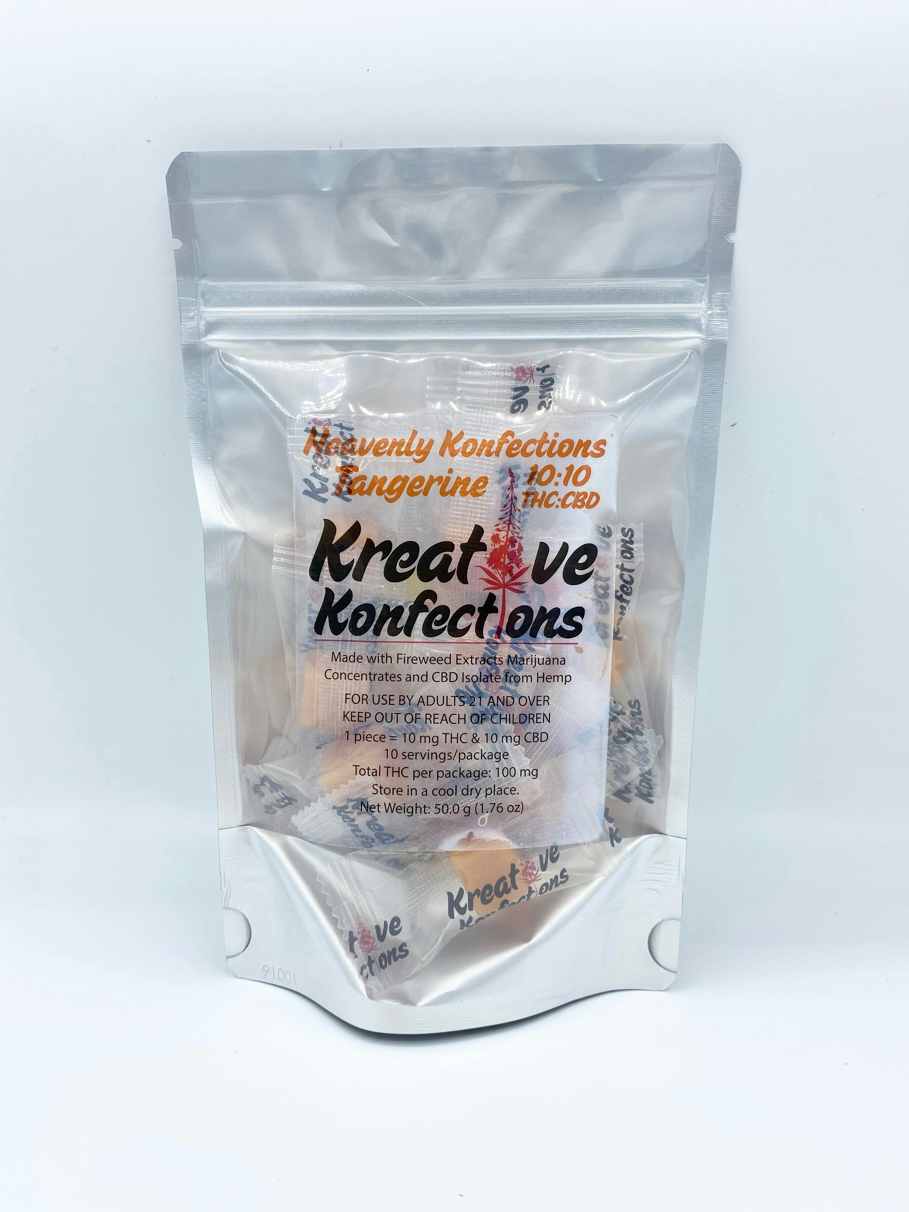 Tangerine Heavenly Konfections | Hybrid | 100mg | 10pk cannabis product