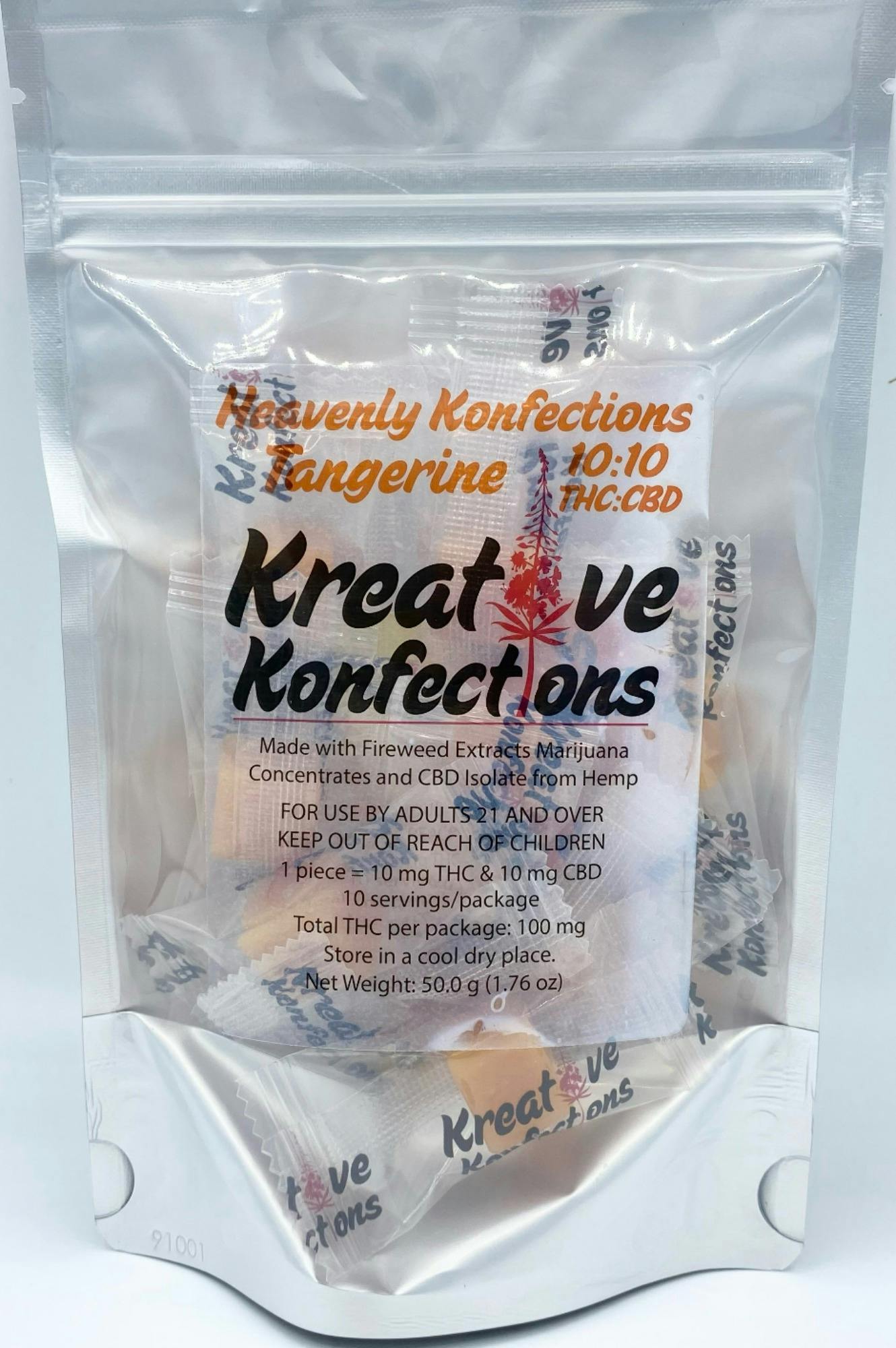 Tangerine Heavenly Konfections | Sativa | 100mg | 10pk