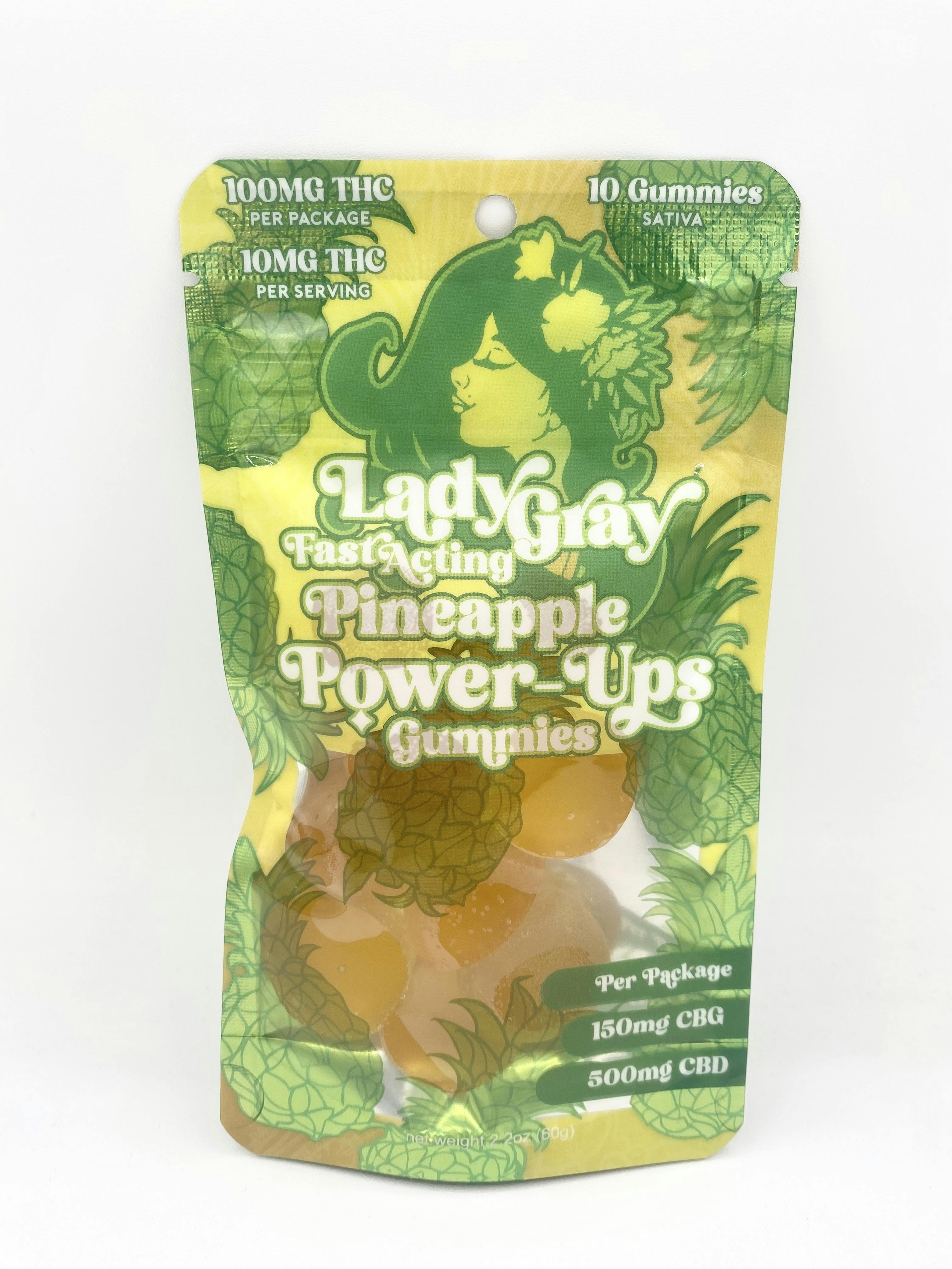 Fast Acting Pineapple Power Up Gummies 100mg - Lady Gray