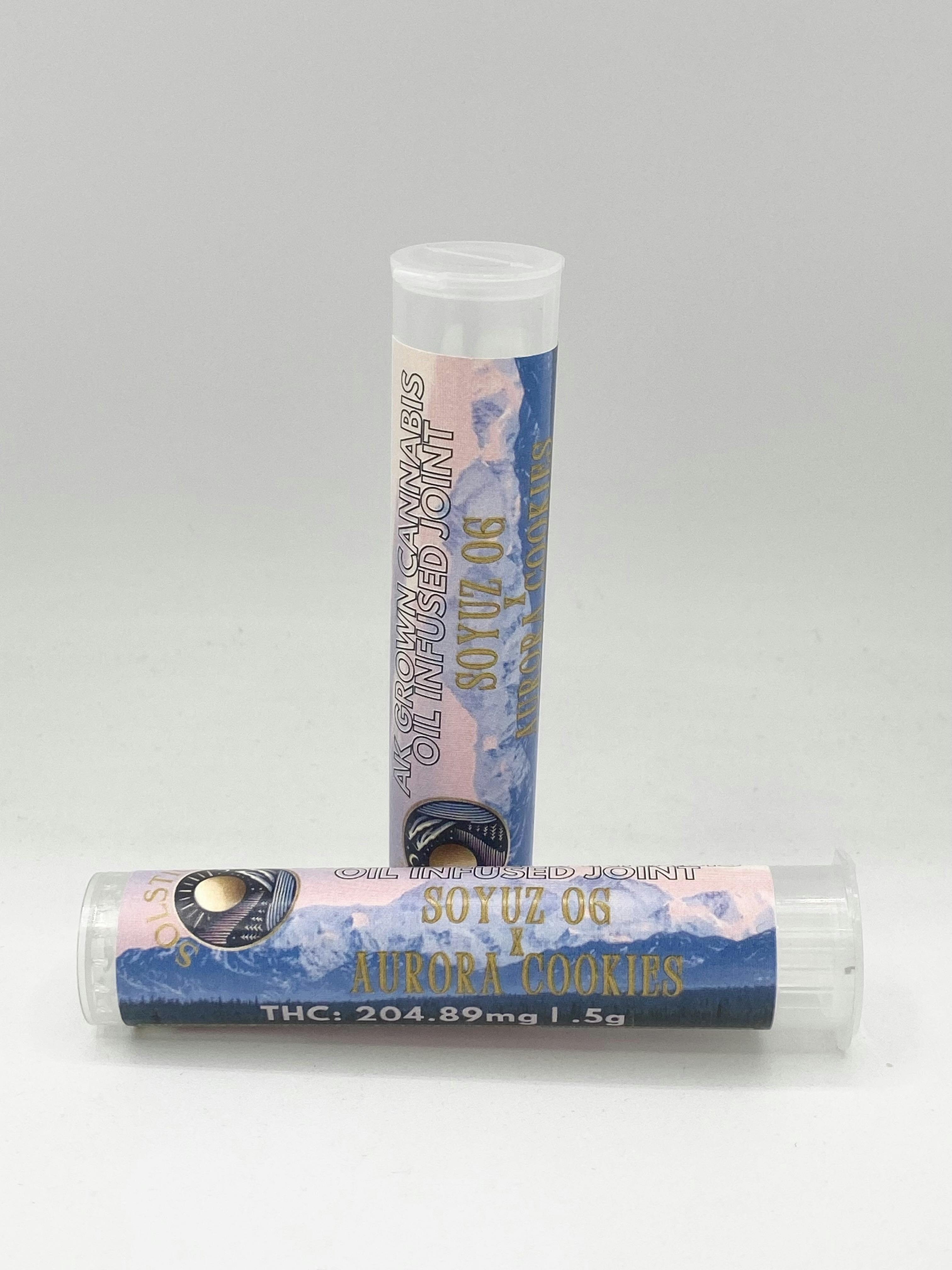 Soyuz x Aurora Cookies Solstice .5g Infused Pre-roll cannabis product