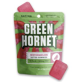 Green Hornet Gummy - 100MG GUMMIES - WATERMELON - SATIVA