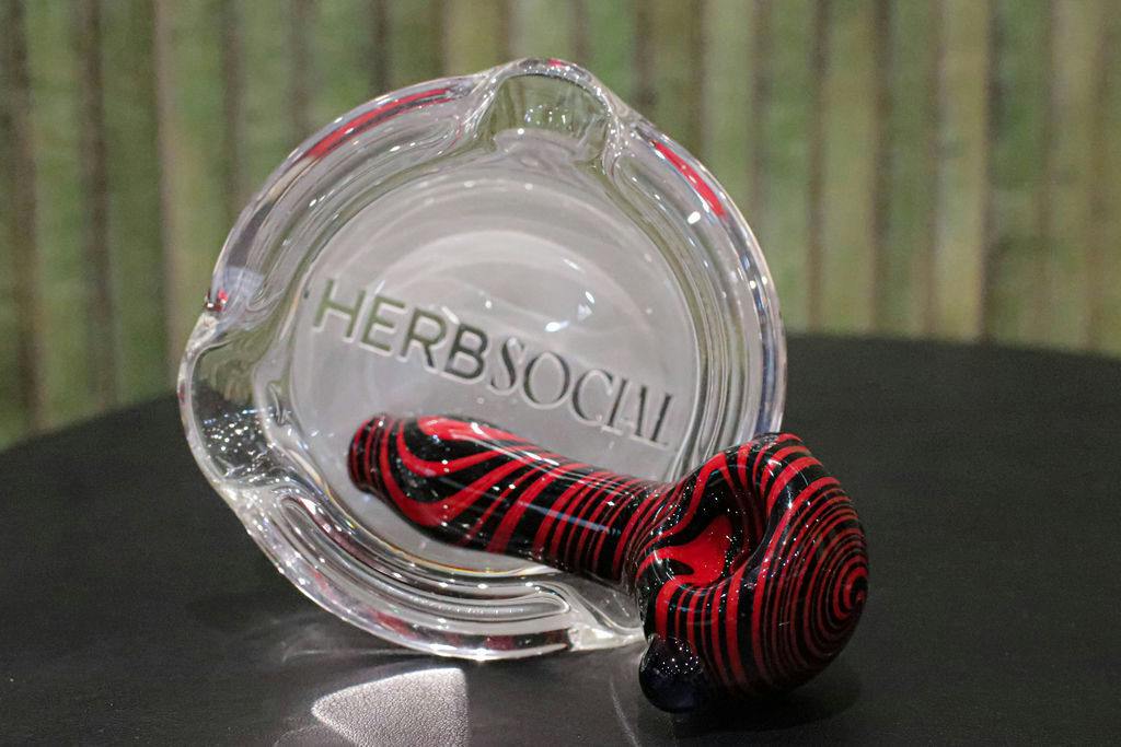 Huffy Glass Ashtray