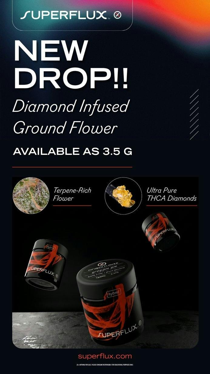 SUPERFLUX - VIOLET FOG - 3.5G INFUSED GROUND FLOWER