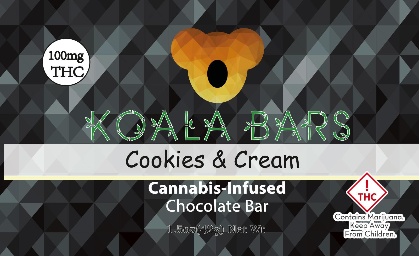 Koala Bars 100mg - Cookies n' Cream (KB)