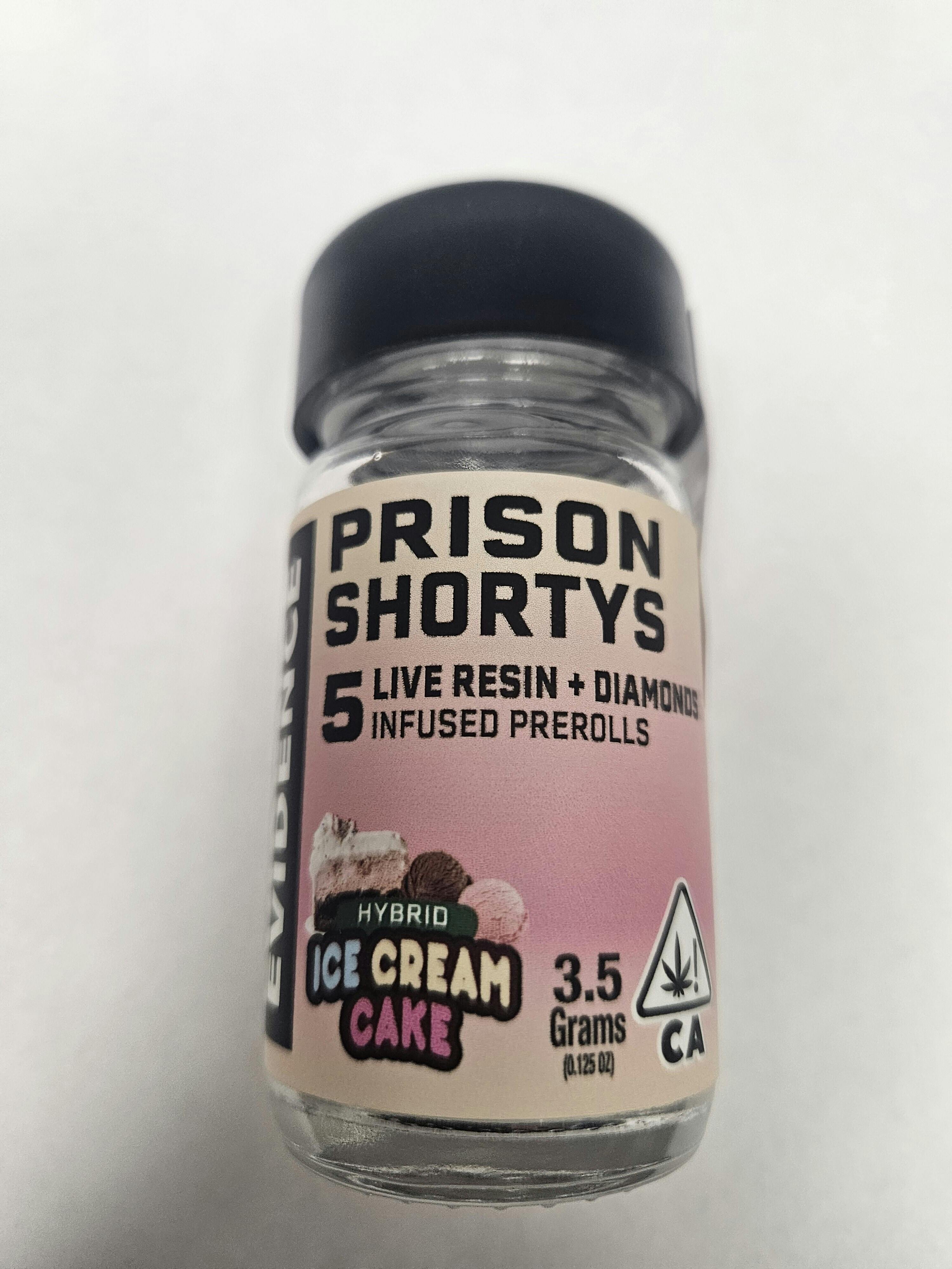 PRISON SHORTYS ICE CREAM CAKE 5PK PRE ROLLS - 3.5 g