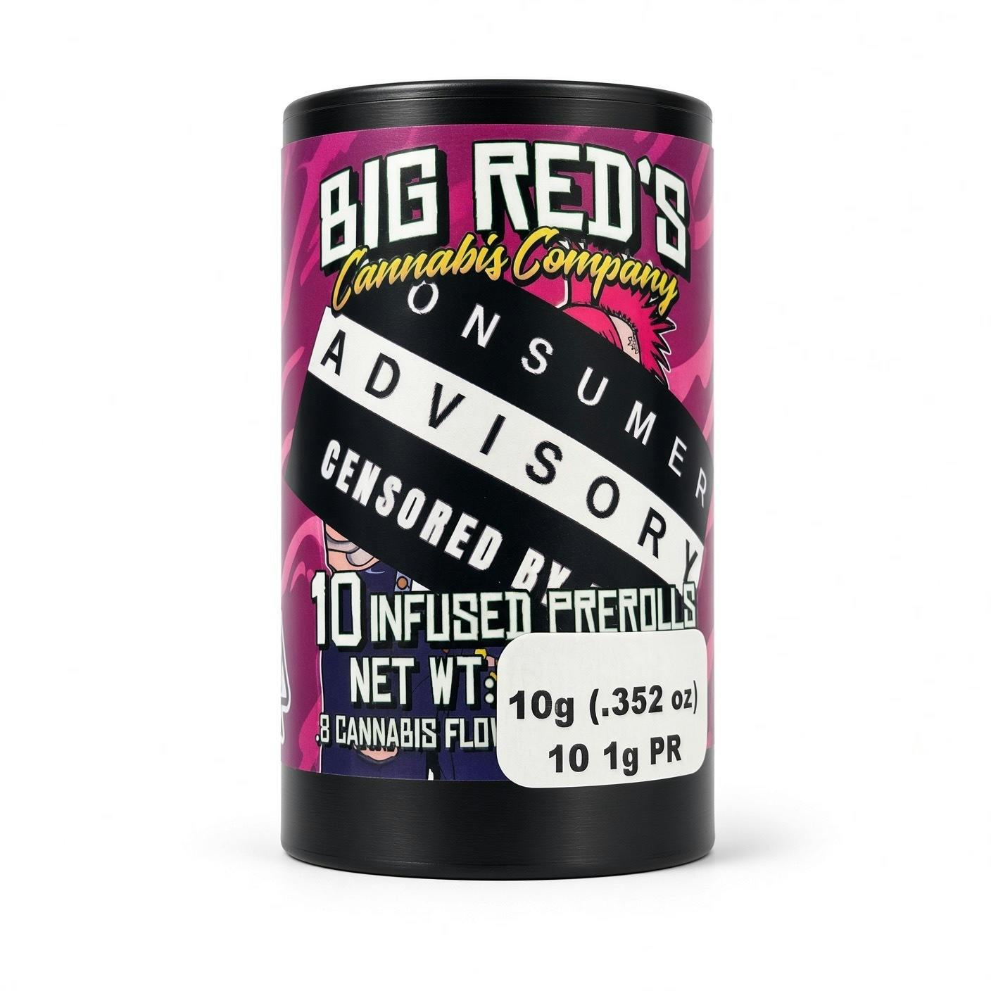 BIG RED'S RED RUNTZ INFUSED PREROLLS - 10 g - 10 Pack