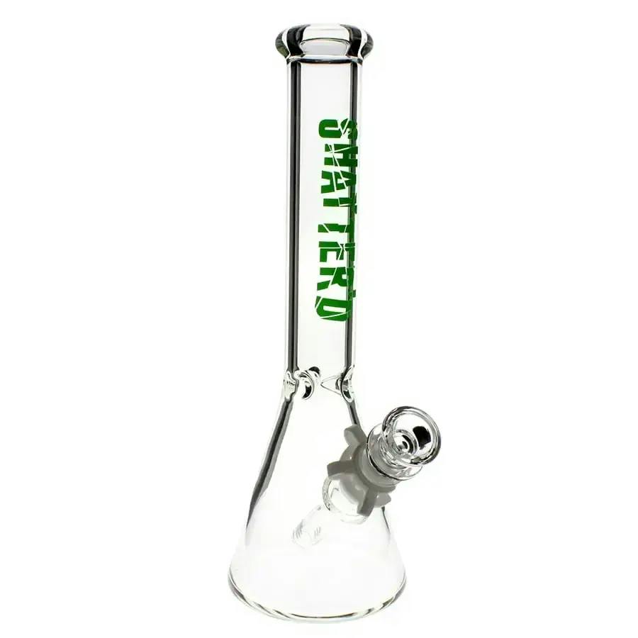 Shatter'd Glassworks - Basic Beaker Bong - 12" Green
