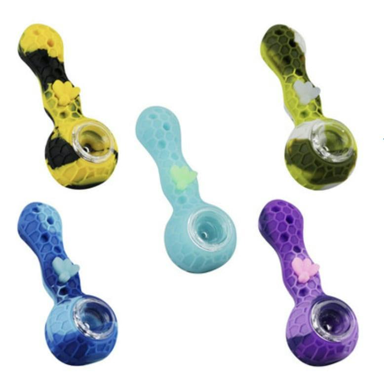 Silicone Bee Hand Pipe 4.15"