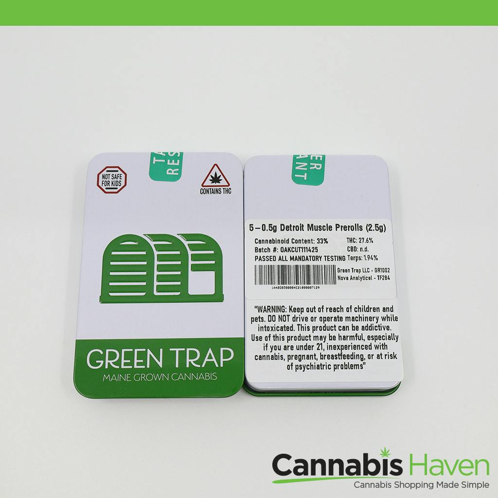 Green Trap Detroit Muscle .5g-5PK Preroll