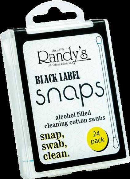 Black Label Snaps Alcohol Filled Swabs