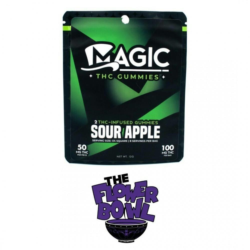 AU Magic Chews 100mg - Sour Apple | 7/$30