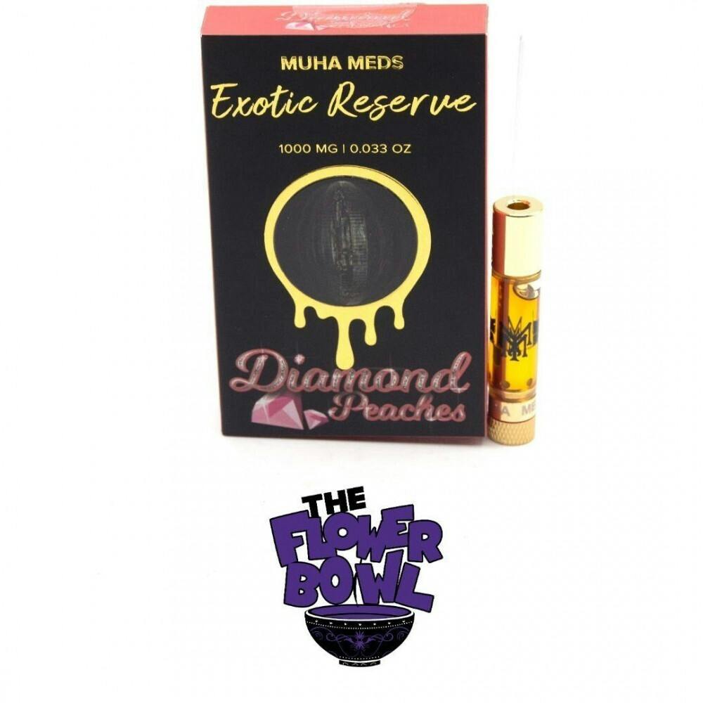 AU Muha Meds 1g Live Resin Vape Cart - Diamond Peaches