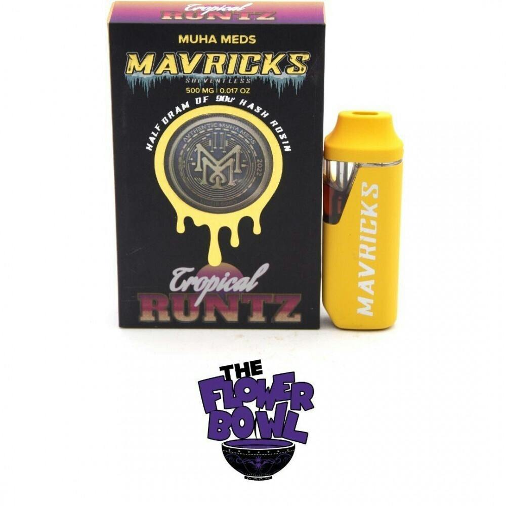 AU Disposable Solventless Hash Rosin .5g Vape Cart - Tropical Runtz