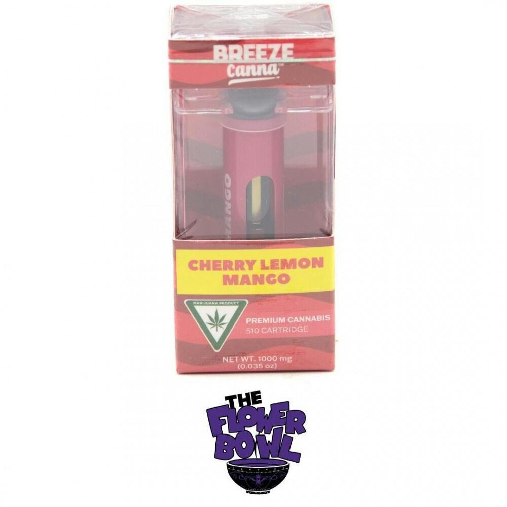 AU Breeze Canna 1g 510 Vape Cart - Cherry Lemon Mango | 8/$100