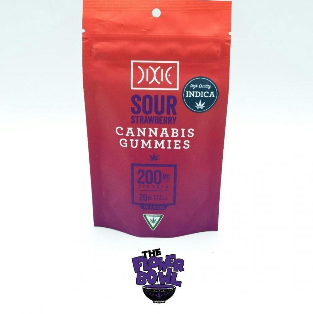 AU Dixie Gummies 200mg - Sour Strawberry | 3/$35