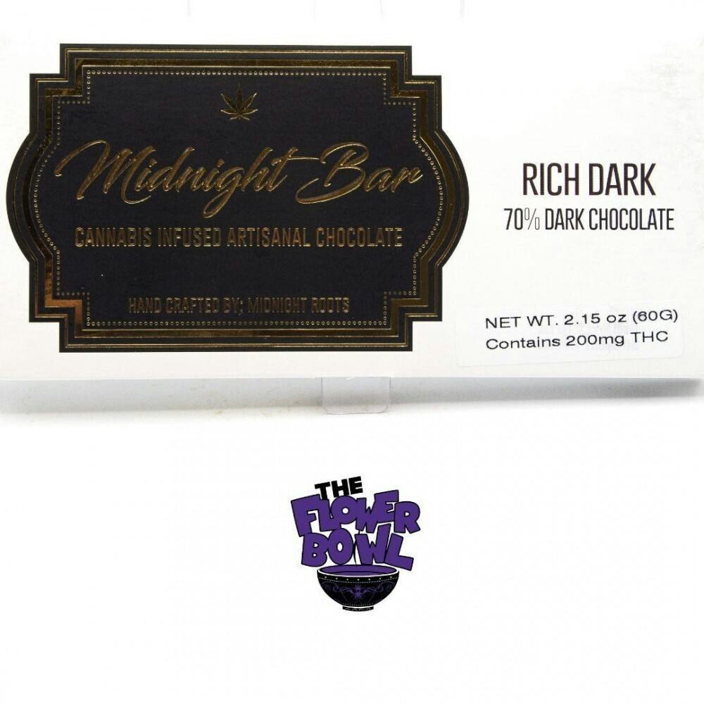 AU Midnight Roots Chocolate Bar 200mg - Rich Dark Chocolate