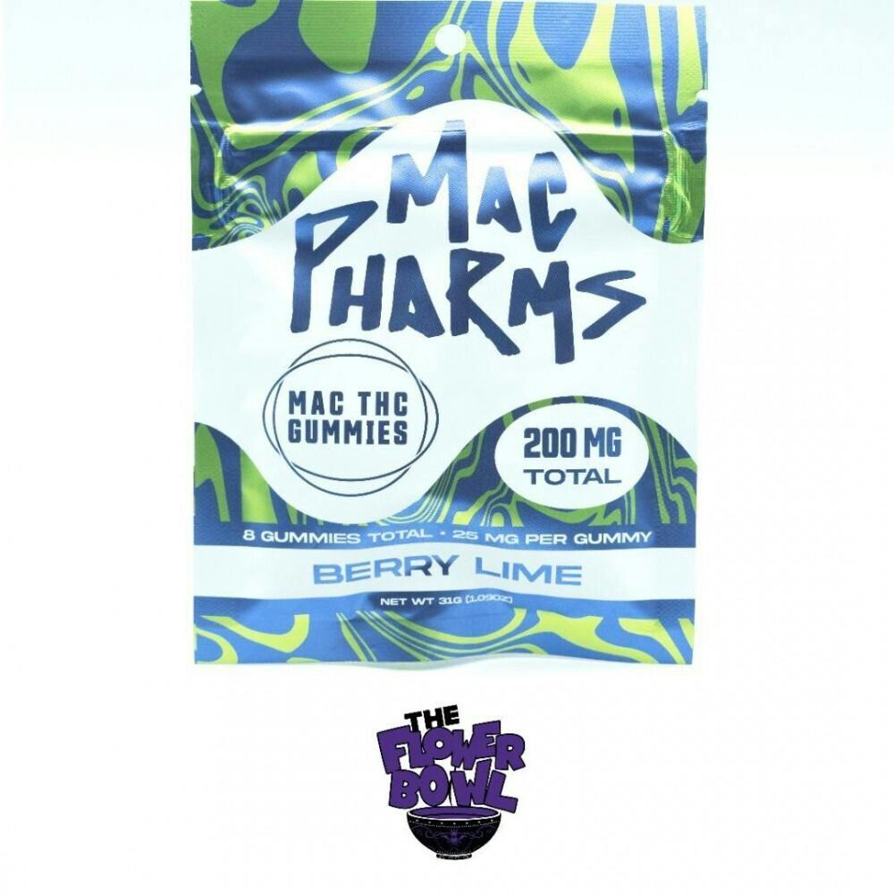 AU Mac Pharms Gummies 200mg - Berry Lime | 6/$30