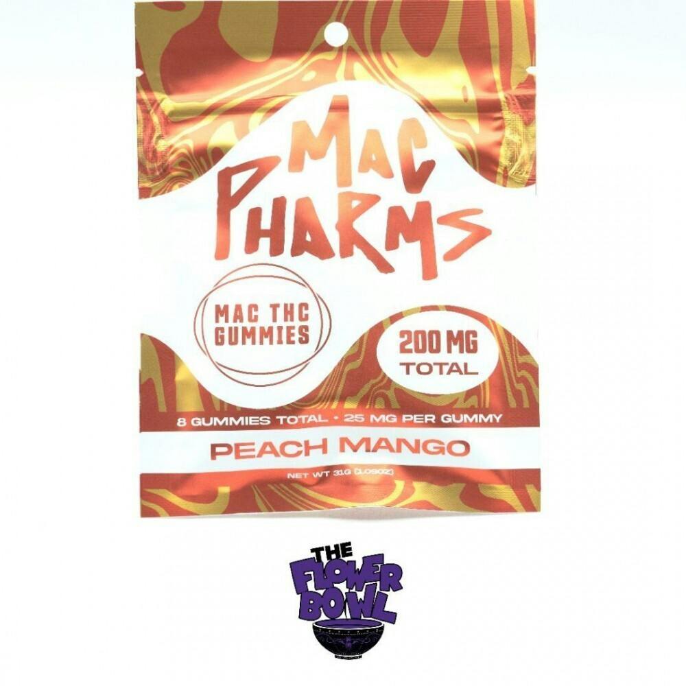 AU Mac Pharms Gummies 200mg - Peach Mango | 6/$30