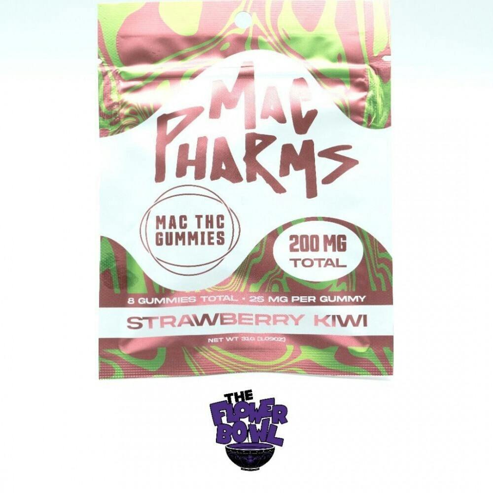 AU Mac Pharms Gummies 200mg - Strawberry Kiwi | 6/$30