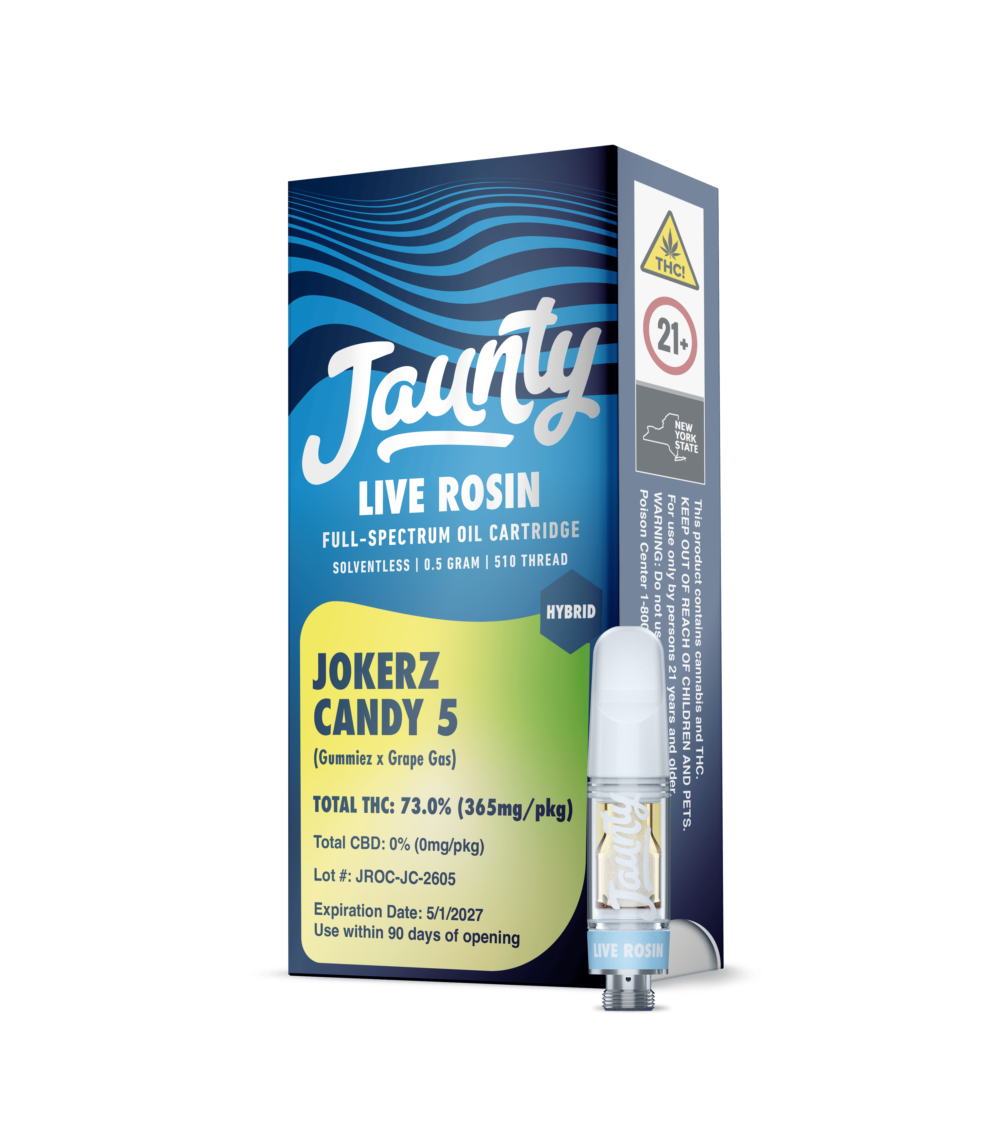 Jaunty - Jokerz Candy 5 - Live Rosin Cartridge - 0.5g
