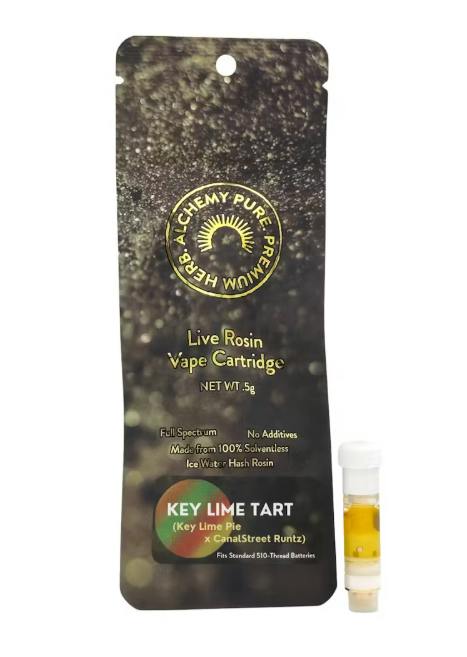 Alchemy Pure - Key Lime Tart - 0.5g Live Rosin Cartridges