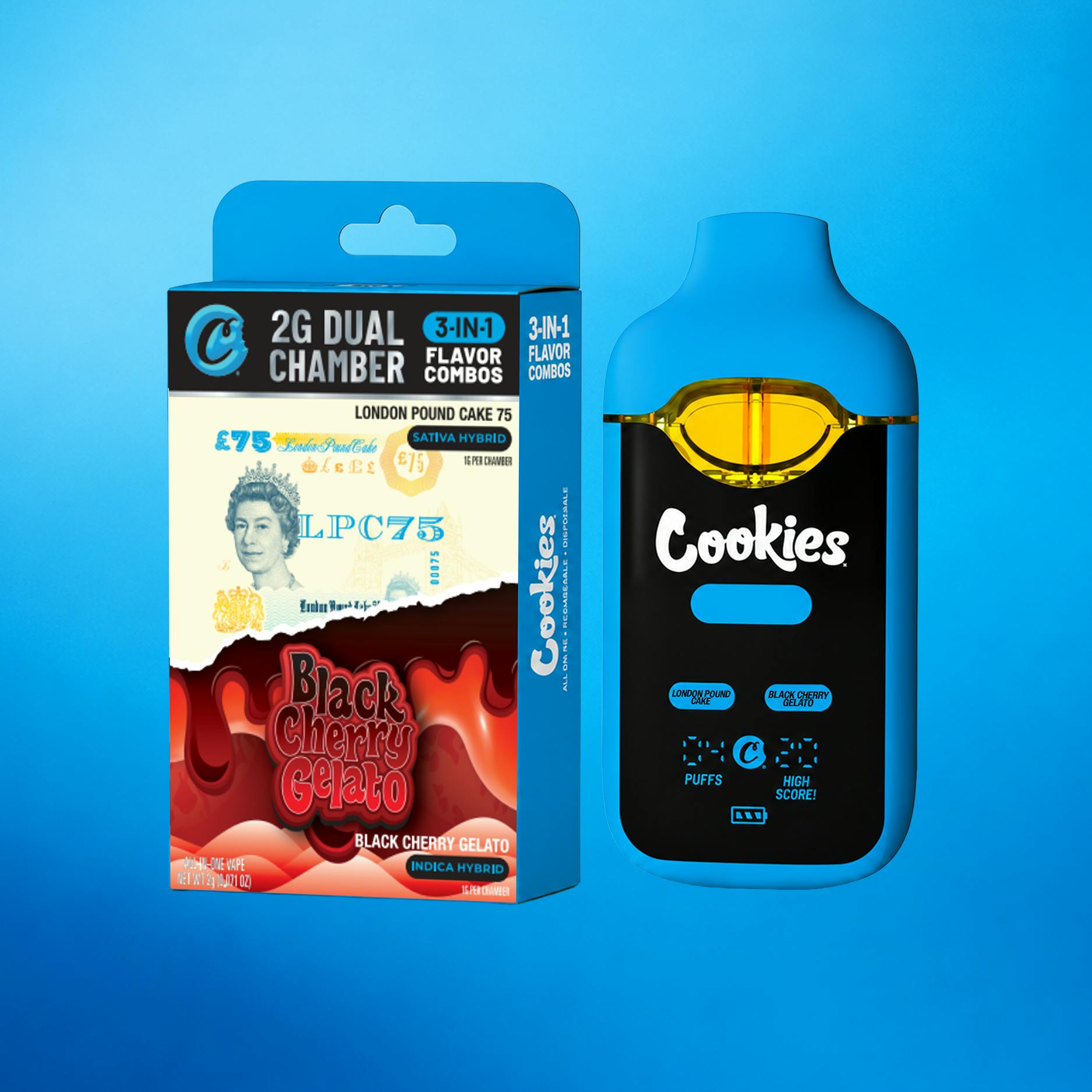 Cookies - LPC 75 x Black Cherry Gelato - 2g Dual Chamber