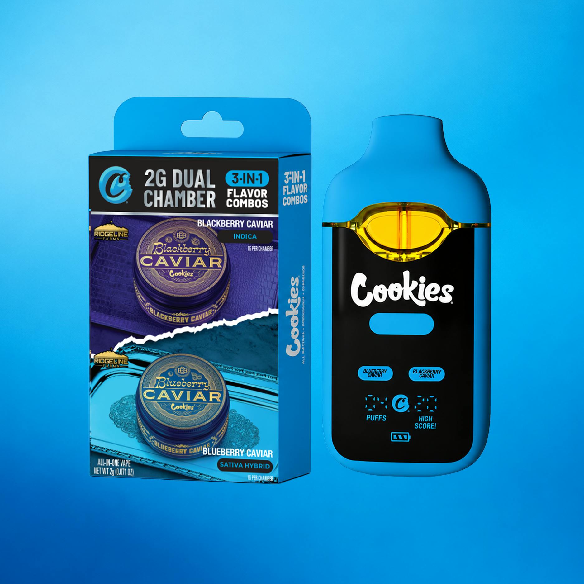 Cookies - Blueberry Caviar x Blackberry Caviar - 2g Dual Chamber