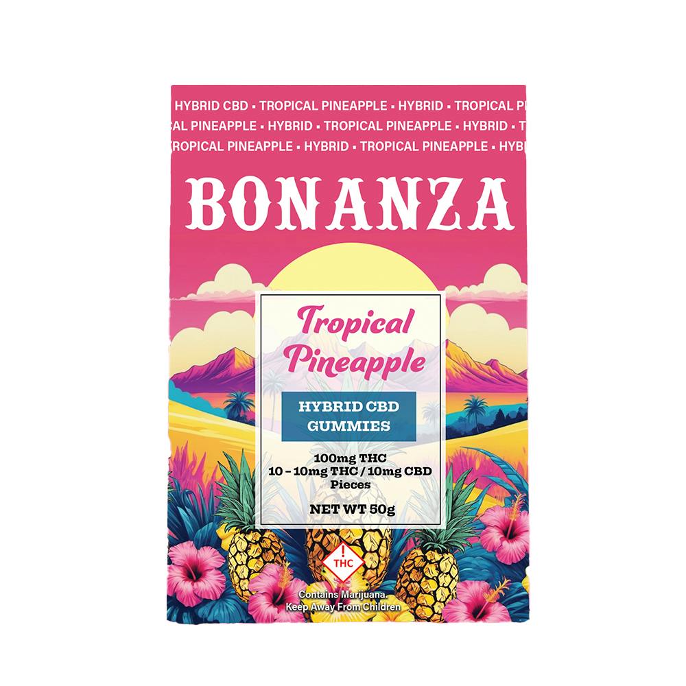 BONANZA-Boosted Gummies-Tropical pineapple 10mg THC 10 mgCBD