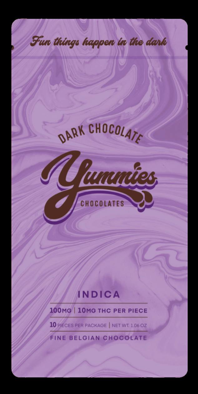 Yummies - Indica Dark Chocolate Bar (100mg) [3/$30 YUMMIES EDIBLES]