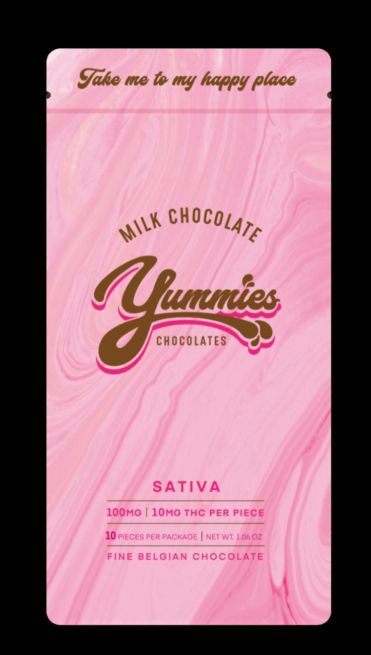 Yummies - Sativa Milk Chocolate Bar (100mg) [3/$30 YUMMIES EDIBLES]