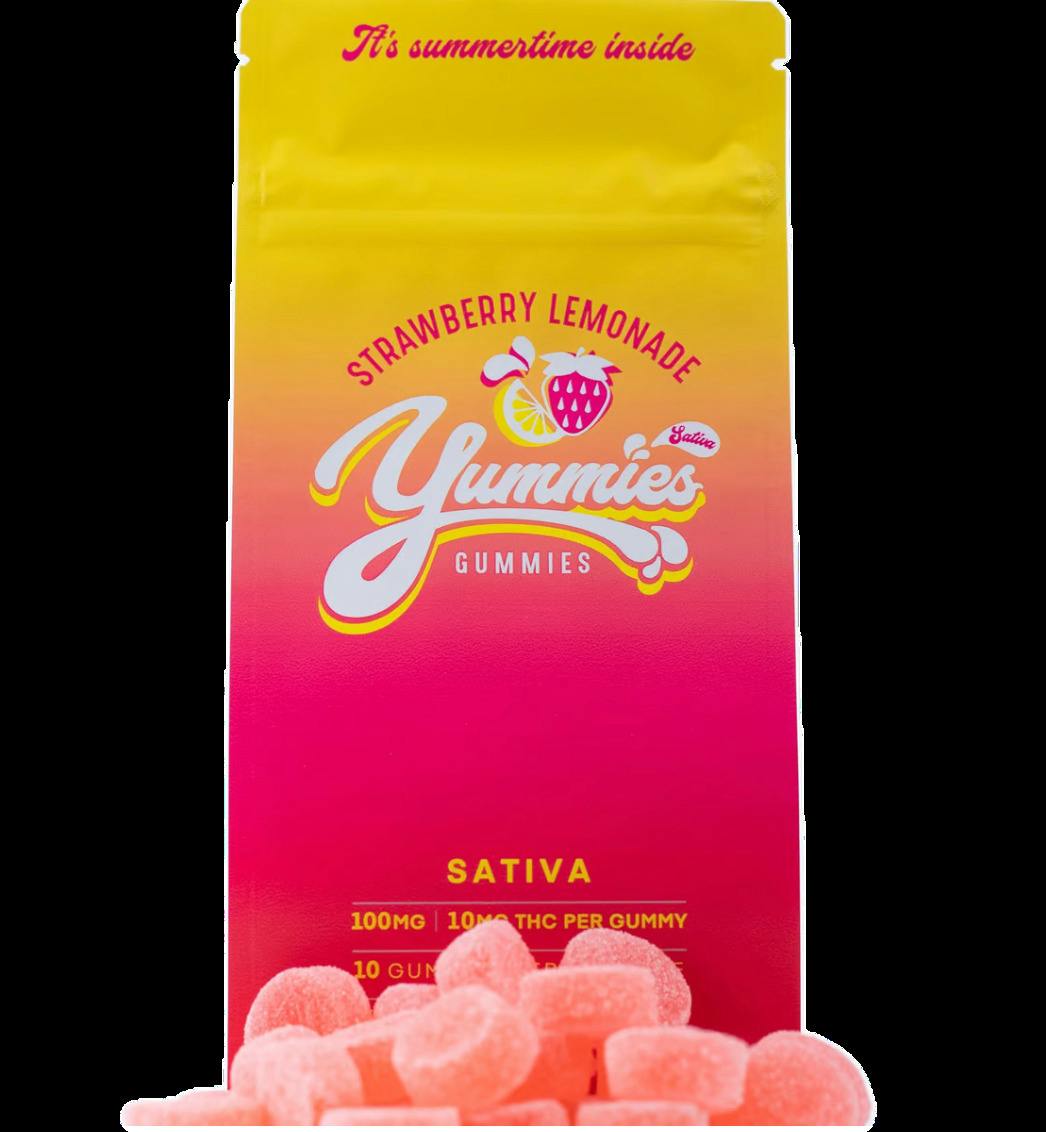 Yummies - Strawberry Lemonade Sativa Gummies (100mg) [3/$30 YUMMIES EDIBLES]