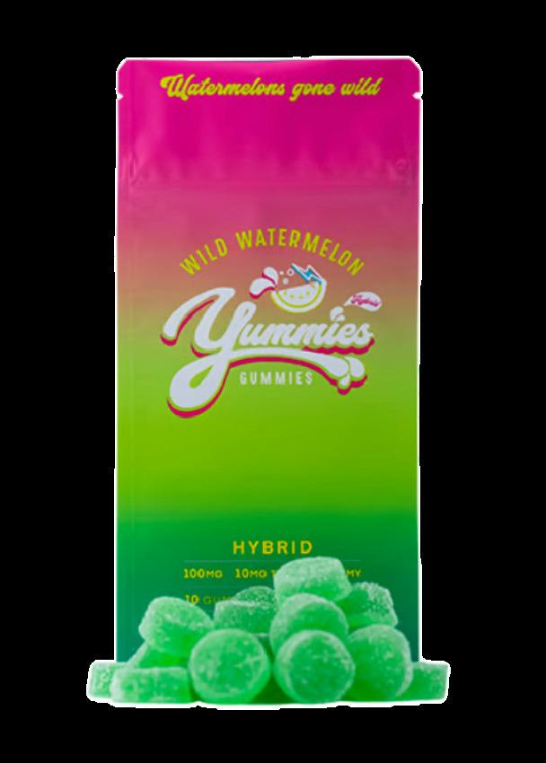 Yummies - Wild Watermelon Hybrid Gummies (100mg) [3/$30 YUMMIES EDIBLES]
