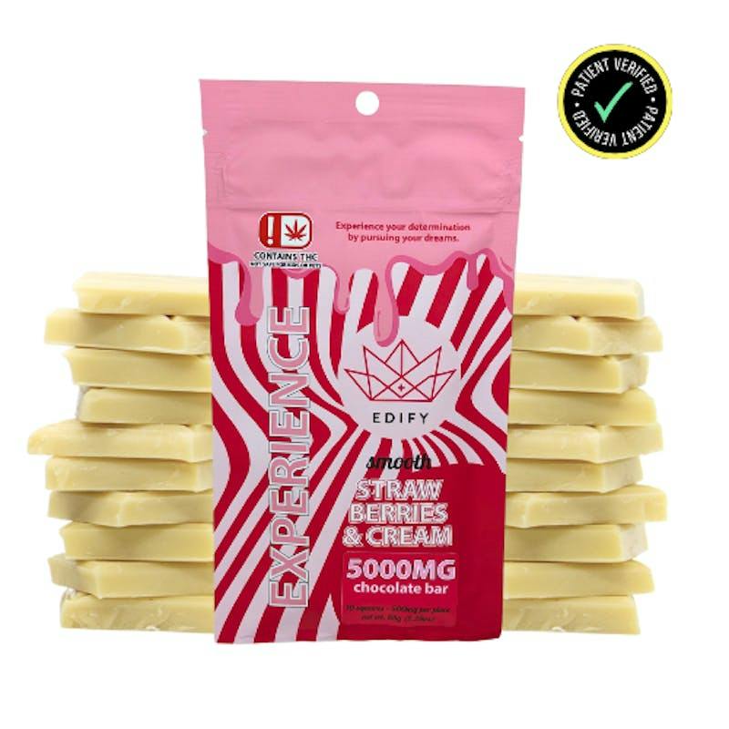 Strawberries & Cream - 5000mg Edify Chocolate Bar