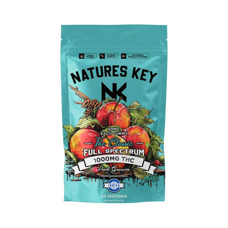 Peach - 1000mg Nature's Key Gummies