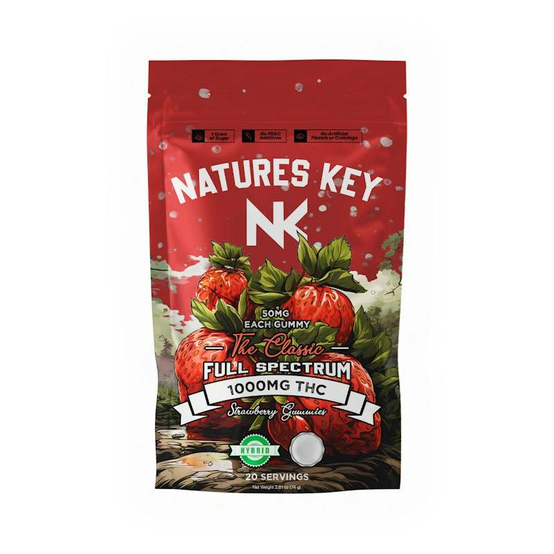Strawberry - 1000mg Nature's Key Gummies