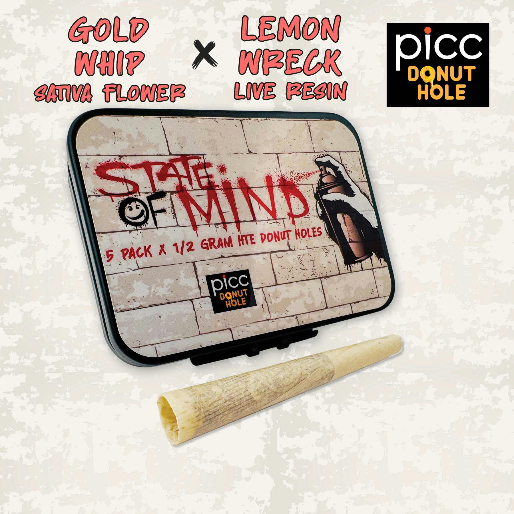 PICC - State of Mind - Gold Whip x Lemon Wreck Live Resin - 5pk