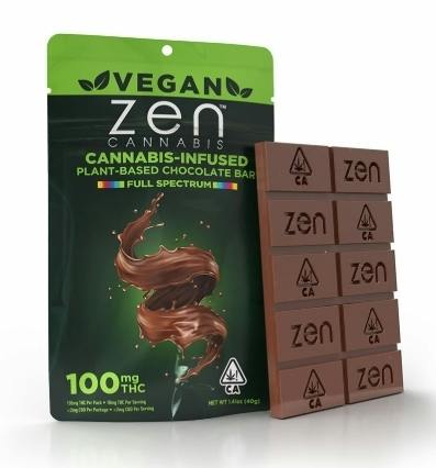 ZEN - Edible - Chocolate Bar - Vegan - 100MG
