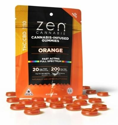 Zen -: Edible - Orange - 1:10 - THC:CBD - 10PK - 100MG