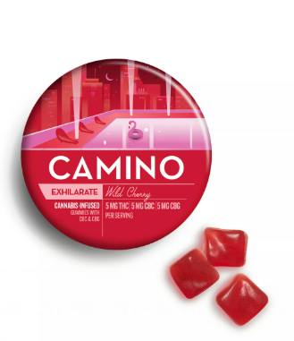 CAMINO: Exhilarate - Wild Cherry THC:CBC:CBG 1:1:1 Gummies - 100mg - 20ct - 5mg/ea