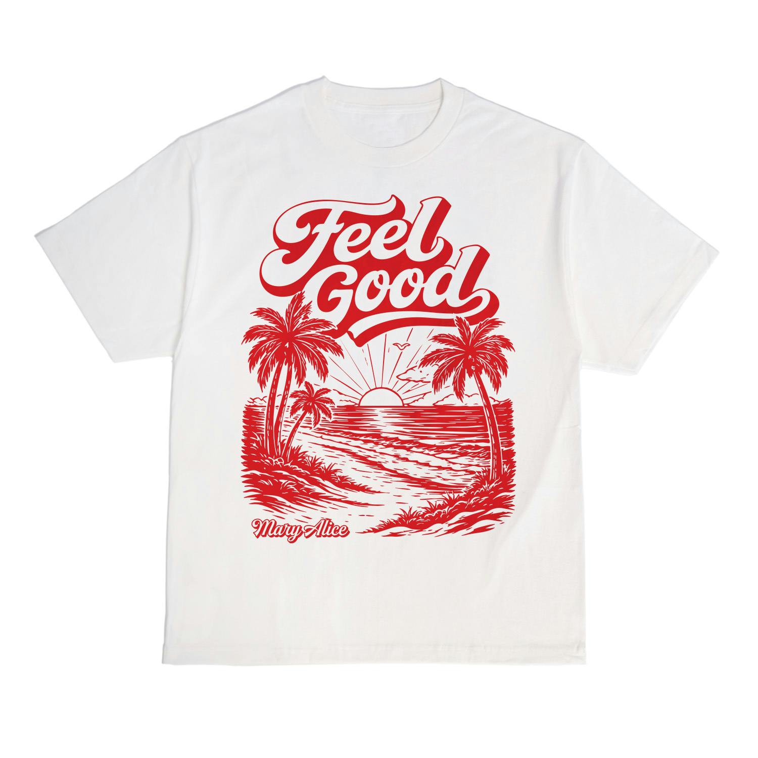 Mary Alice Apparel Feel Good Red Whitel