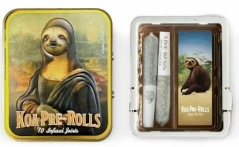 KOA CANNABIS CO. - Infused Prerolls - Strawberry Cough x Tangie - Live Resin - 2PK - .7G