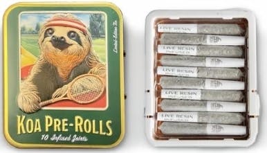 KOA CANNABIS CO. - Infused Prerolls - Trainwreck x Blueberry - Live Resin - 10PK - 3.5G