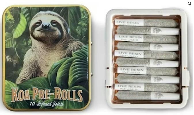 KOA CANNABIS CO. - Infused Prerolls - Blue Dream x Wedding Cake - Live Resin - 10PK - 3.5G