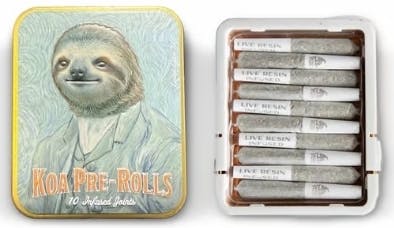 KOA CANNABIS CO. - Infused Prerolls - Sour Diesel x Durban Poison - Live Resin - 10PK - 3.5G