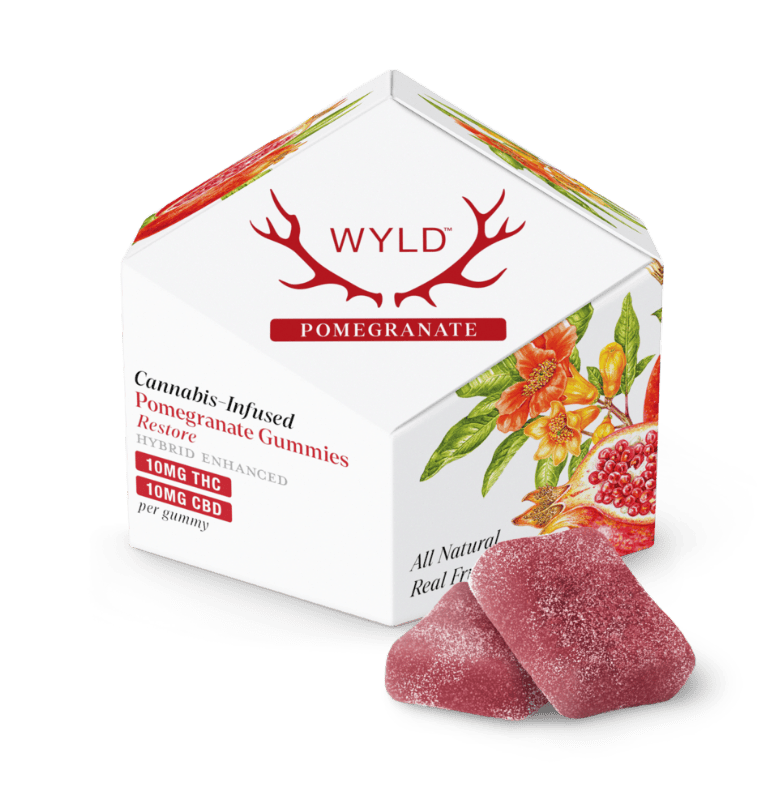 Boxed Pomegranate Gummy - 100mg THC/100mg CBD - 10 Pieces - B190
