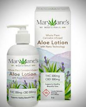 Mary Jane's Medicinals - 8oz - 300mgTHC: 300mg CBD Aloe Lotion