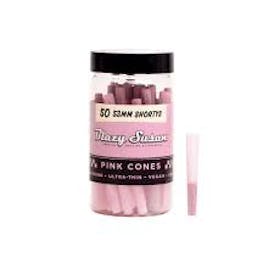Ultra Thin Rice Cone - 53mm Shortys - 50ct - Pink