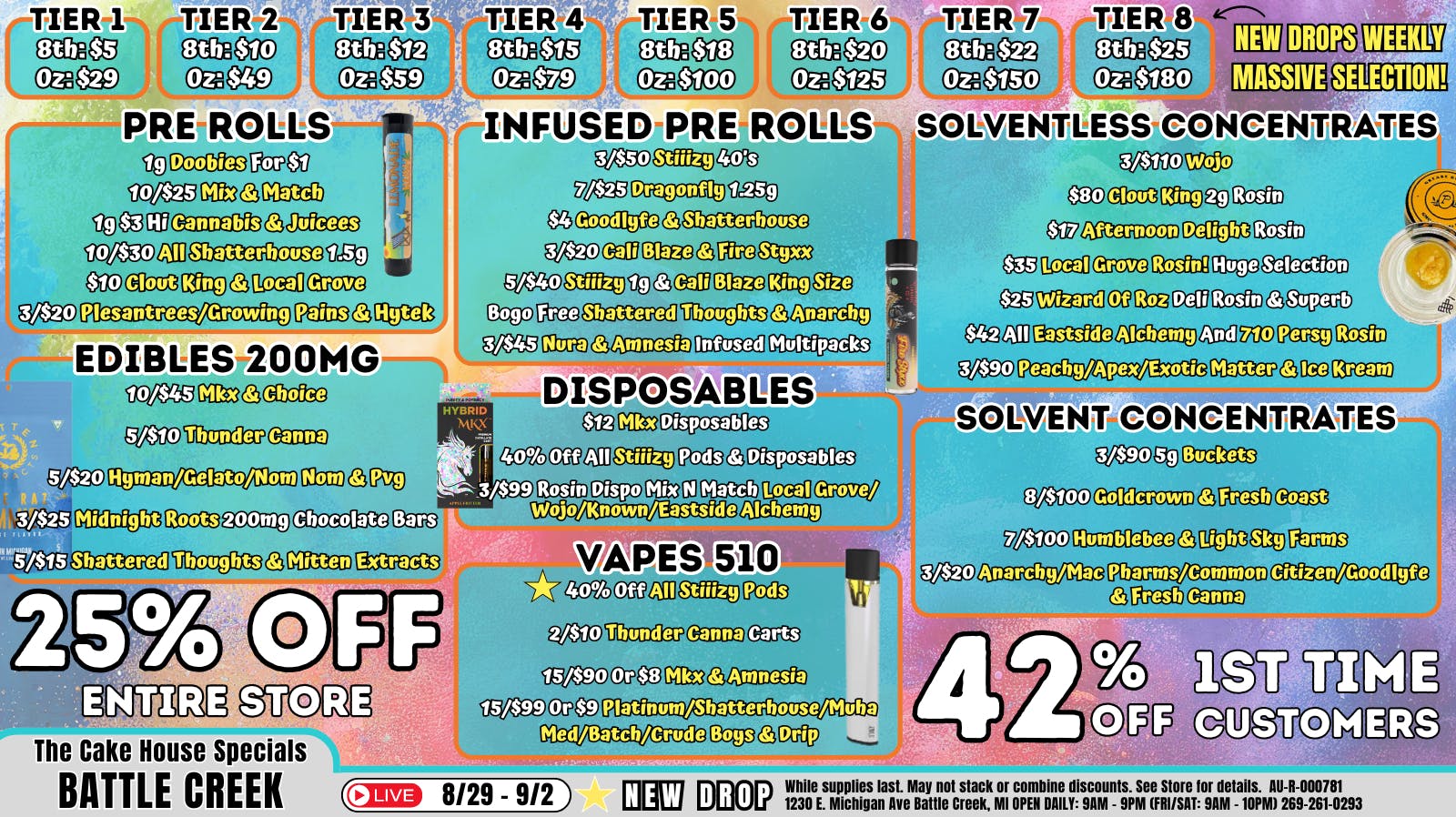 Labor day weekend deals! at The Cake House Battle Creek Weedmaps